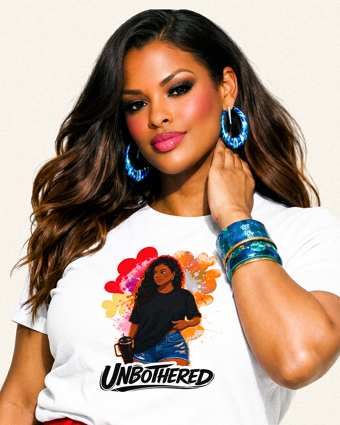 Unbothered Heart Graphic Tee – Bold Women’s T-Shirt White Edition
