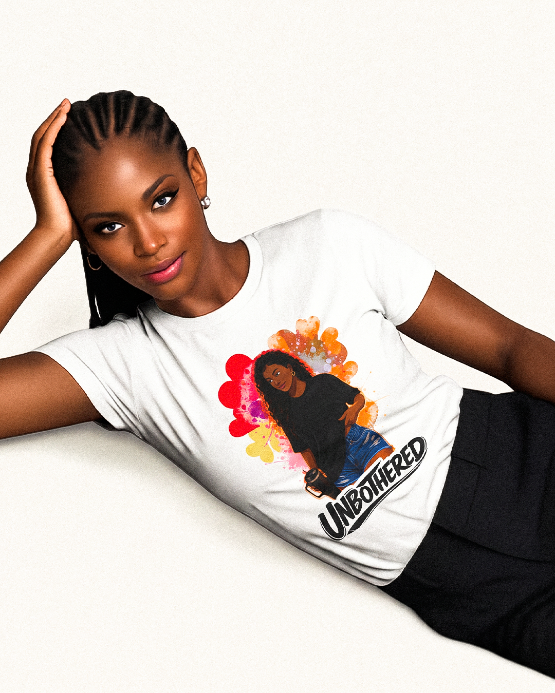 Unbothered Heart Graphic Tee – Bold Women’s T-Shirt White Edition