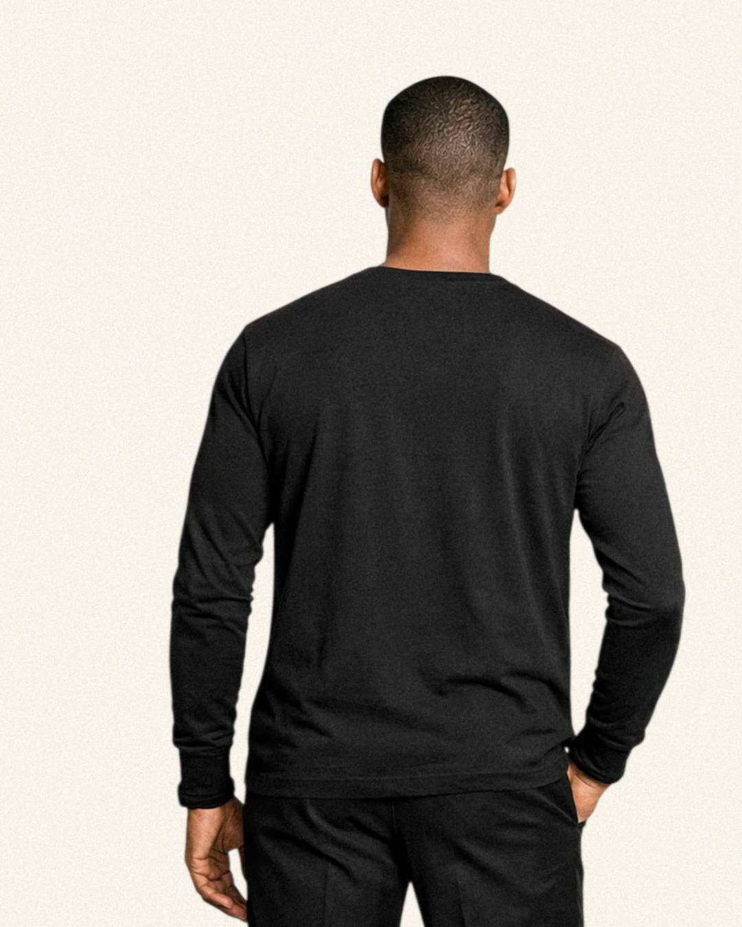 Silenced Frequency Graphic Long Sleeve Tee – Headphones Chain Design, Dark Aesthetic Streetwear